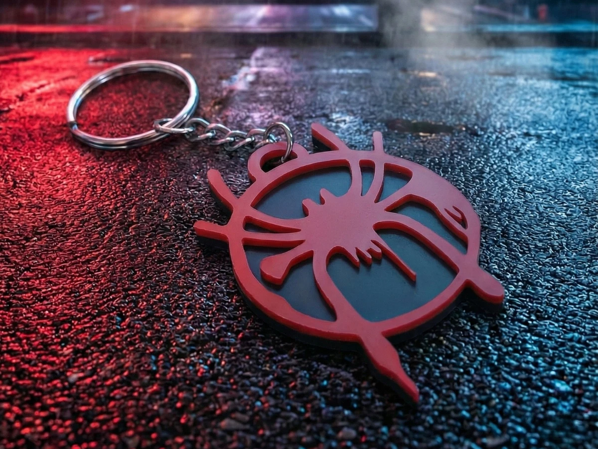 Spider-Man Miles Graffiti Keychain