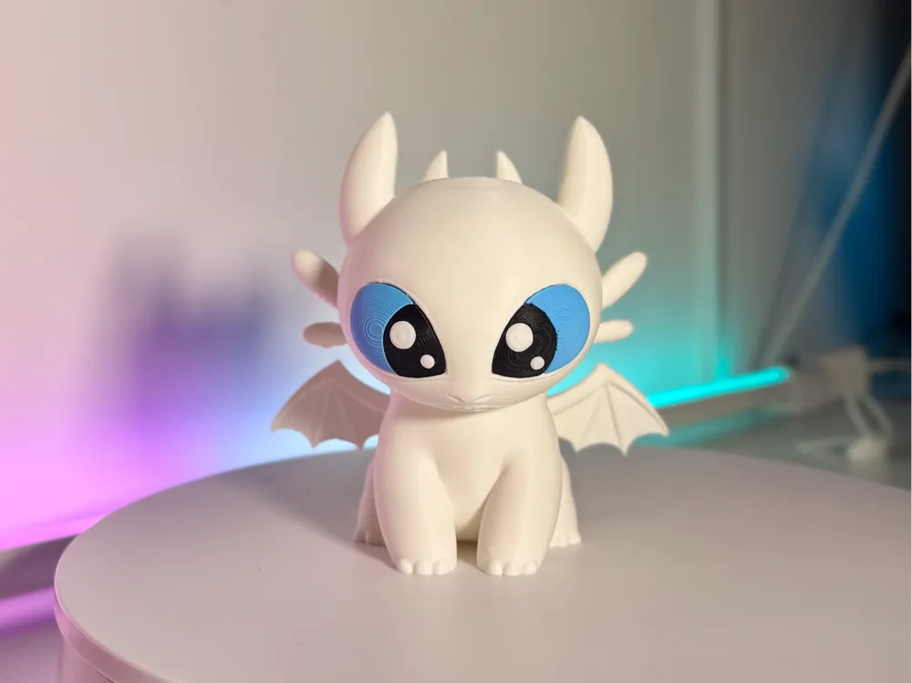 Accesorio para impresora 3D: Light Fury Toothless multipart NO AMS. Referencia del modelo original.