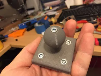 Surface RAM mount with a bolt for extra support