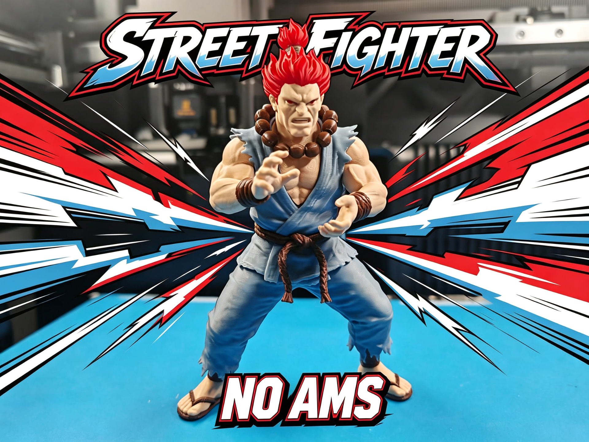 (补充)街头霸王 豪鬼 阿库玛 Akuma Gouki 分件打印 (无需AMS) - 1