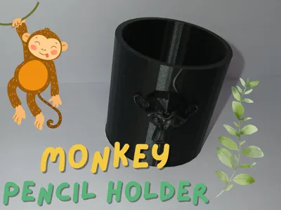 Monkey Short Pencil Holder