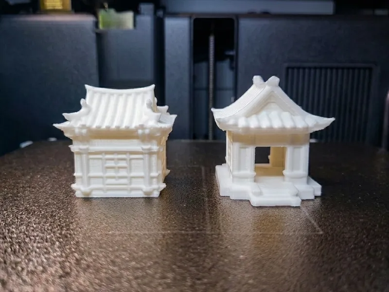 Miniature Asian Buildings Set