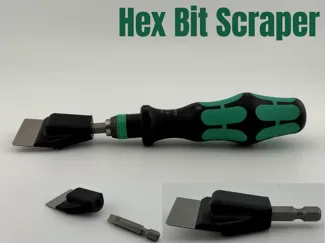 Bambu Lab Bed Scraper with Hex Bit Attachment