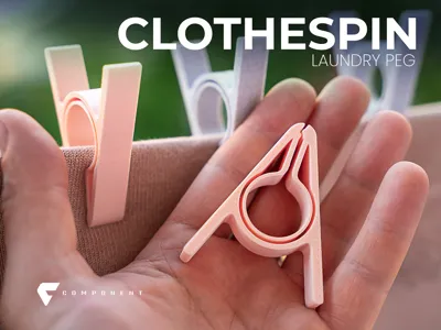 Clothespin Clip Clamp - Laundry Peg