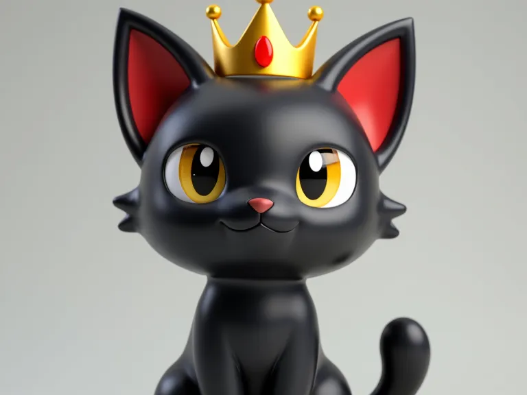 带着皇冠的黑猫