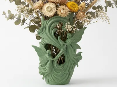Enchanted Forest Dried Flower Insert Vase Decor