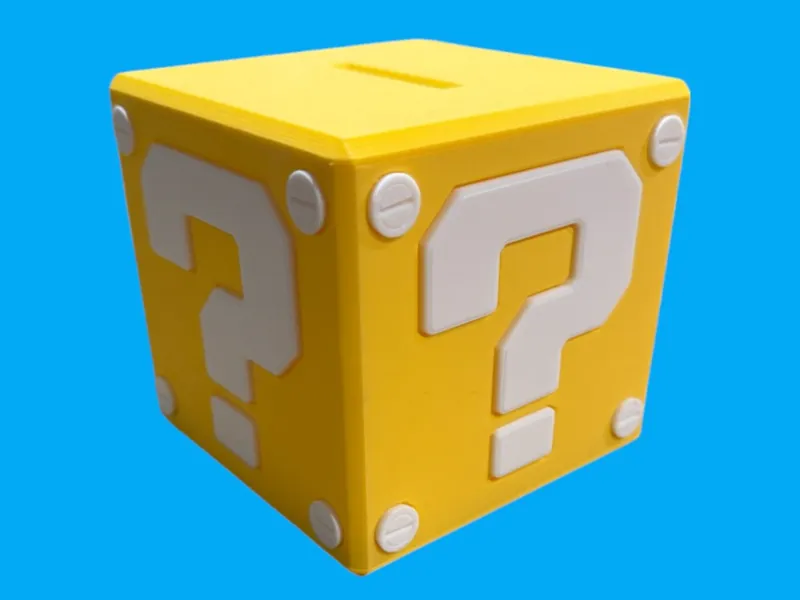 Mario Themed Piggy Bank W/ Detachable Bottom 
