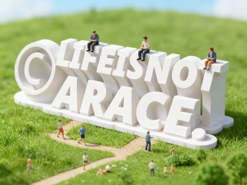 生活不是比赛，放轻松！Life is not a race.