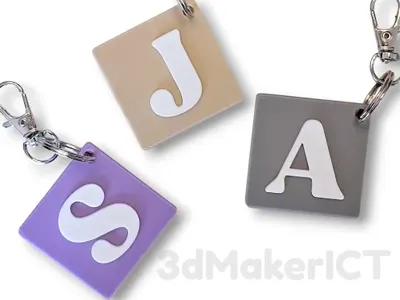 NFC Initial Keychain Bag Tag | Full Alpha