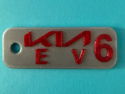 Kia EV6 Modern Logo Keychain 