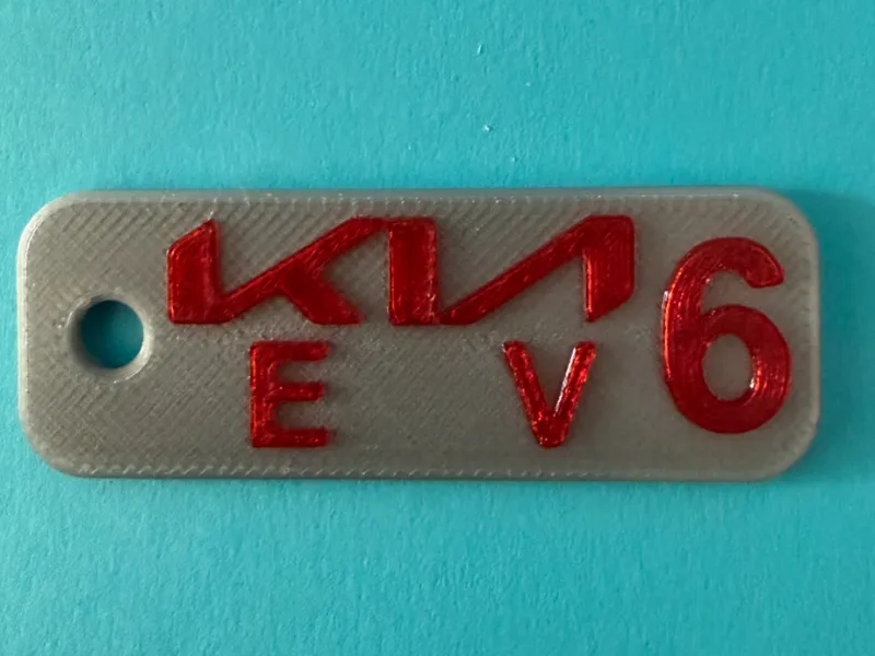 Kia EV6 Modern Logo Keychain 