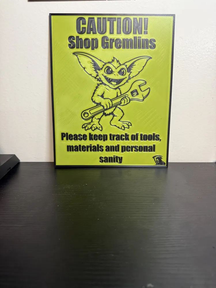 Shop Gremlins Wall Sign - Free 3D Print Model - MakerWorld