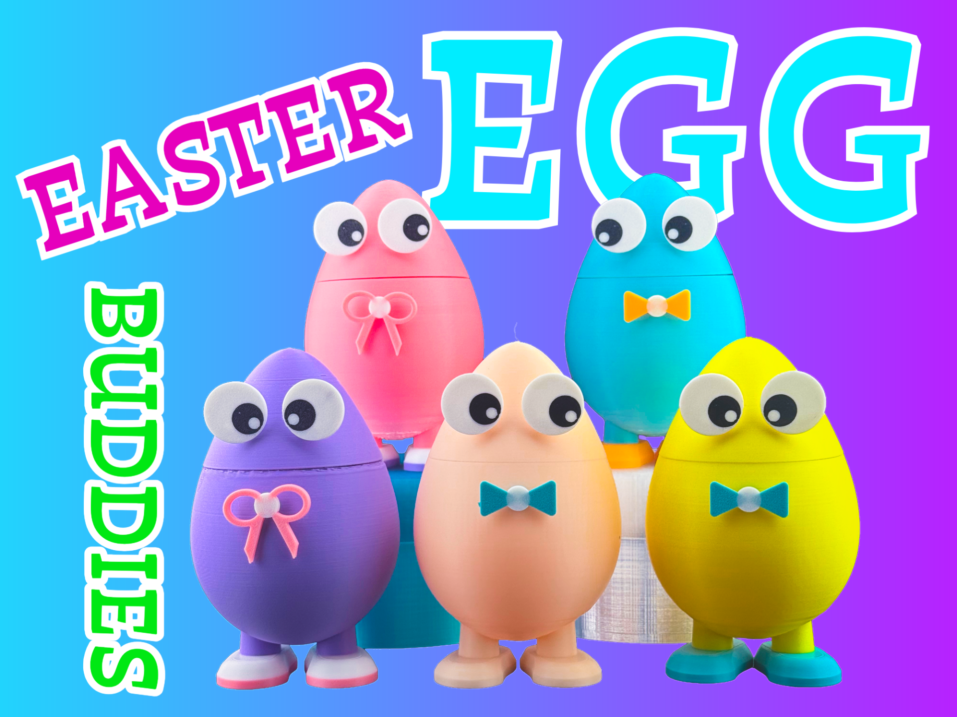 Miniatura 1 do modelo 3D Easter Egg Buddies: Modular Character System 