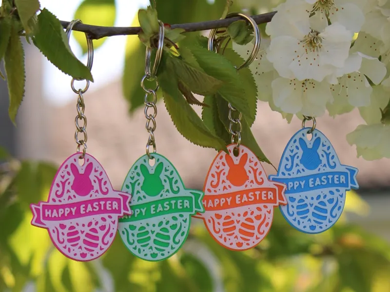 Happy Easter Keychain