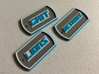 Detroit Lions Dog Tag/Keychain