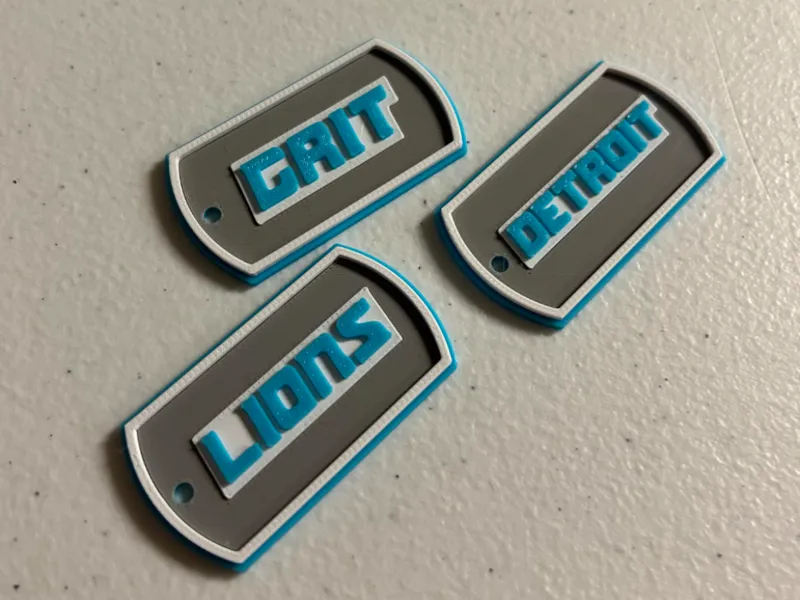 Detroit Lions Dog Tag/Keychain