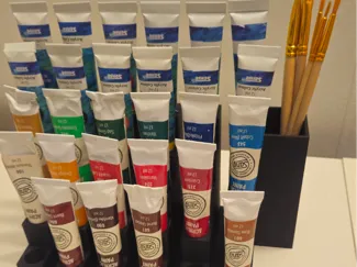 Acrylic Paint Tube Organizer with Brush Holder