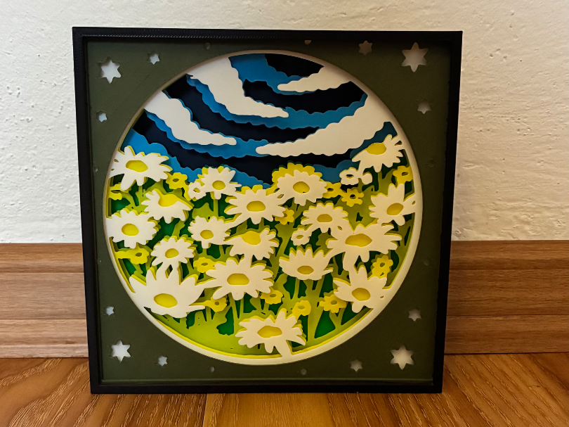Spring shadow box