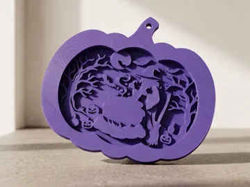 Adorno temático: Halloween Pumpkin 3D Print Haunted Village #076 — vista de referencia 5