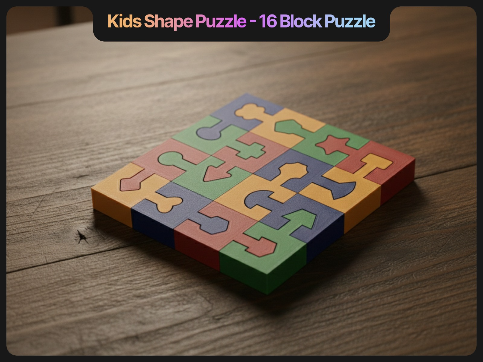 Kids Shape Puzzle - 16 Block Puzzle