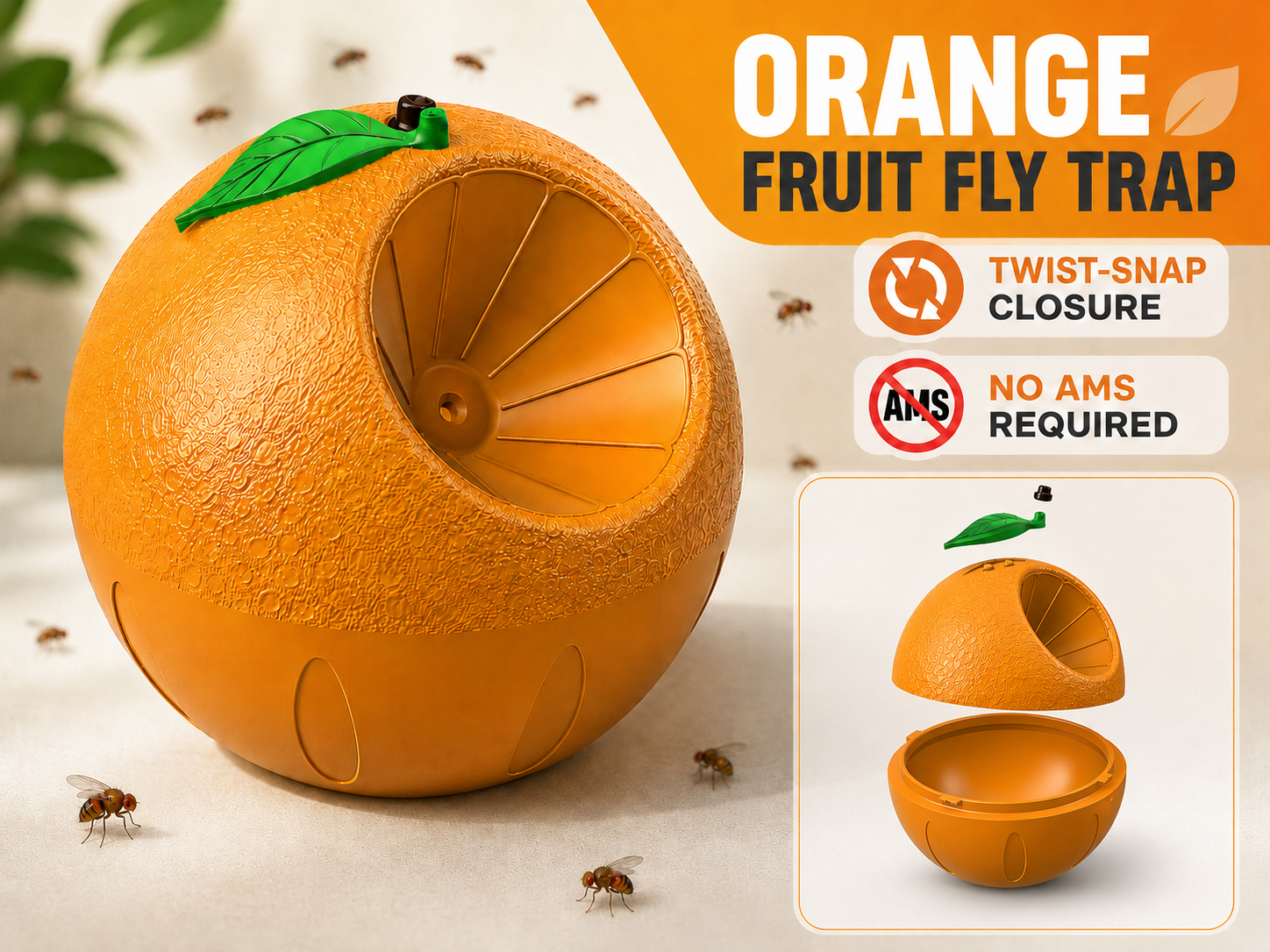 Orange Fruit Fly Trap - 1
