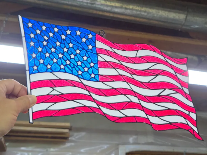 Stained Glass American Flag