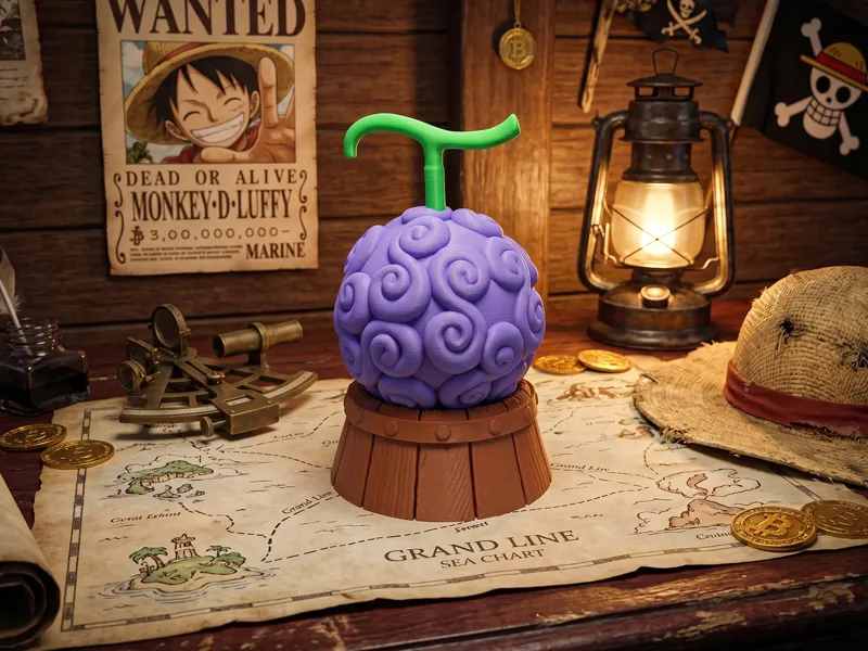 Frutto del Diavolo Gom Gom con Base di One Piece