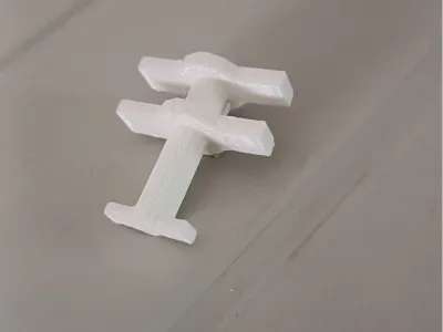 White plastic table key