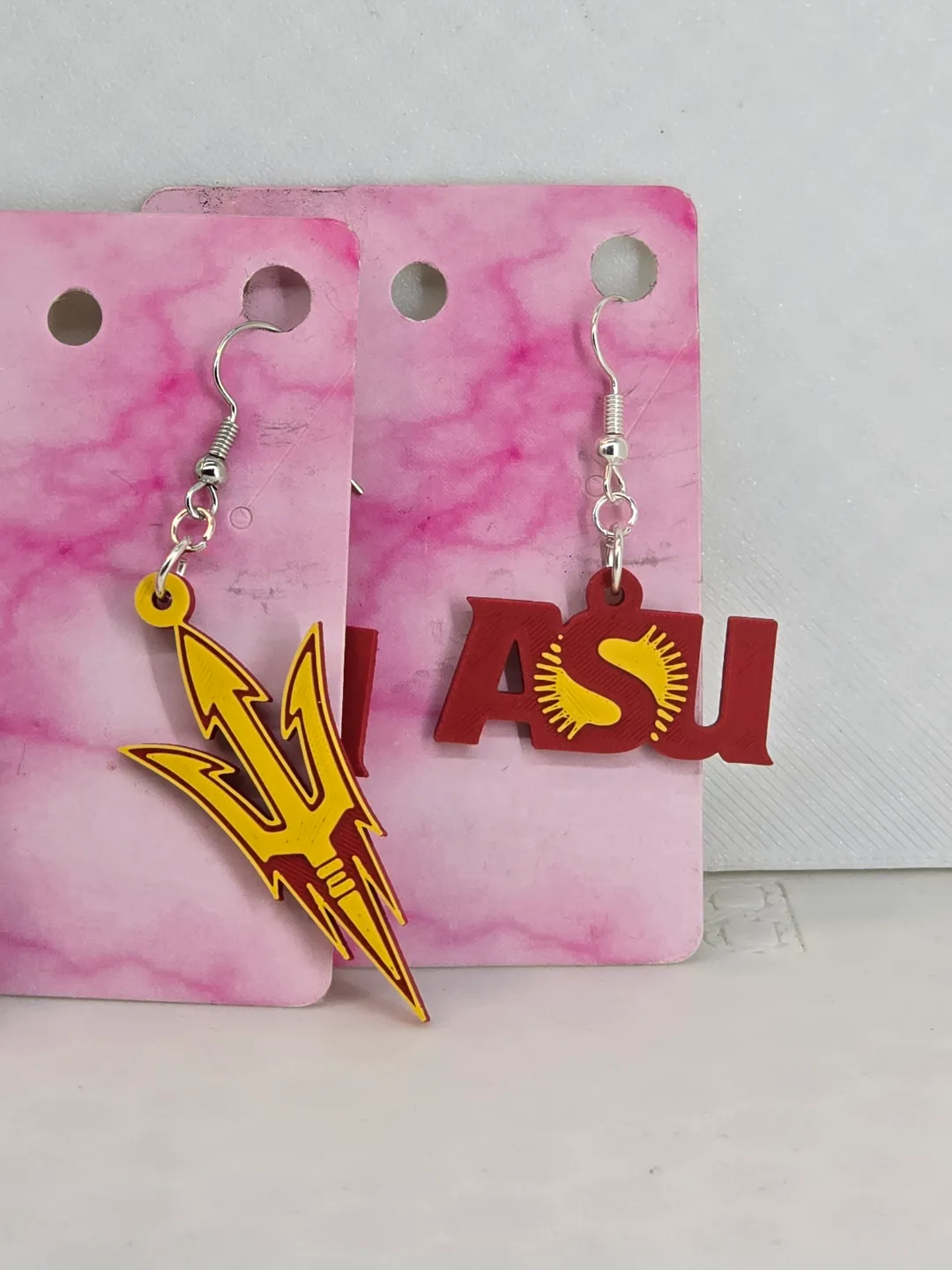 ASU Earrings and Keychains view 3