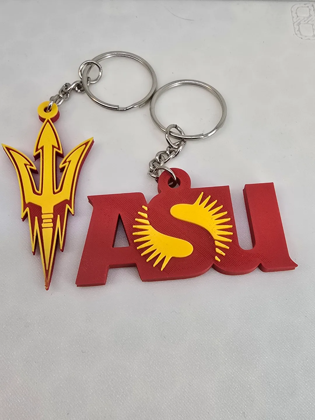 ASU Earrings and Keychains view 2