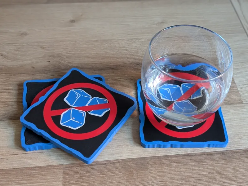 Drink Preference Coasters "NO ICE"