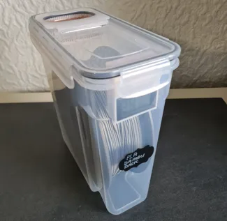 4L drybox top desiccant + square hygrometer mount