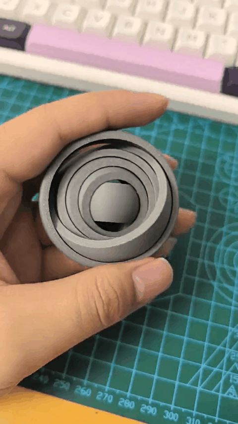 6层圆环解压小玩具杯垫六六大顺