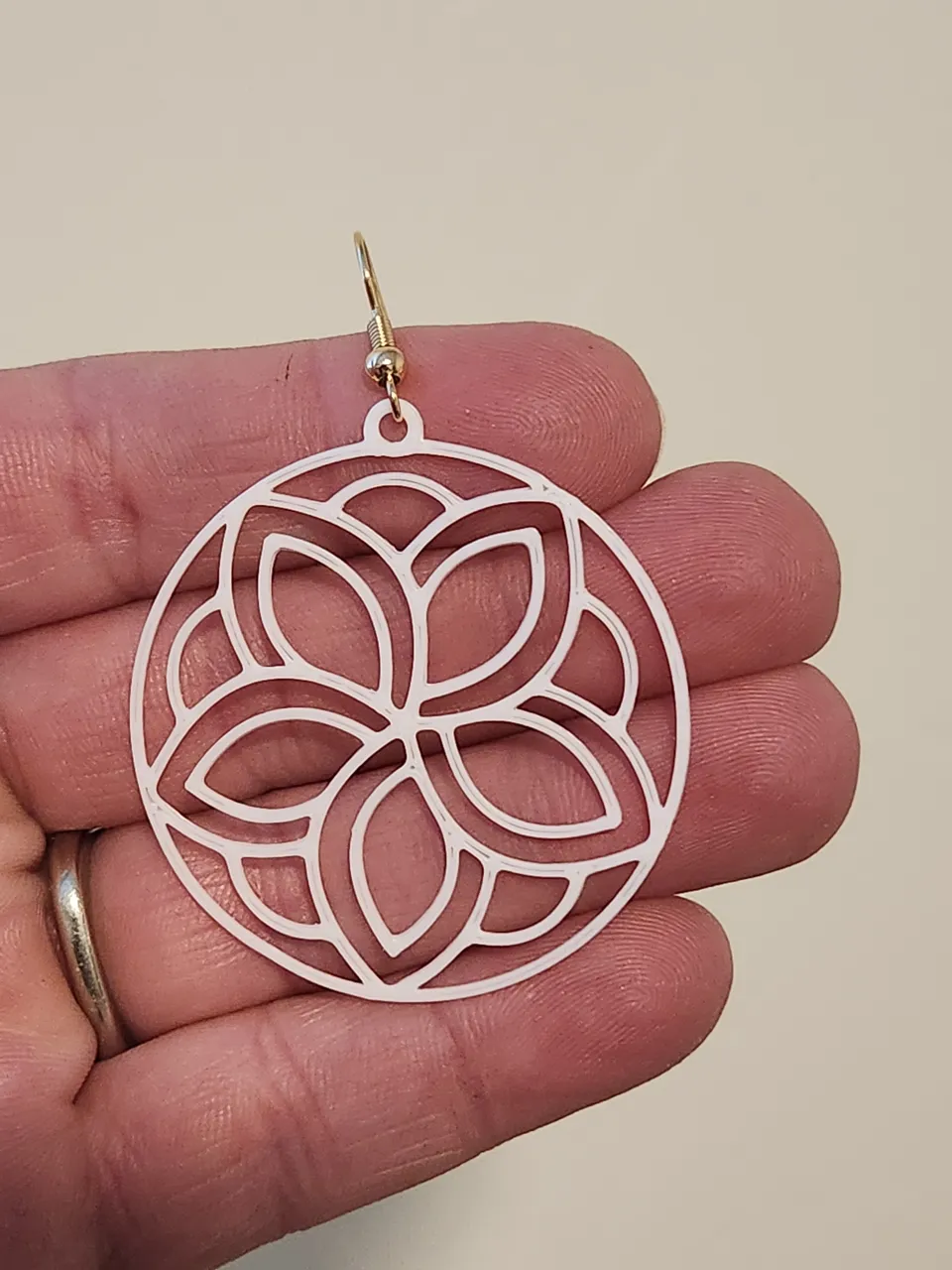 Circular Flower Earrings view 3