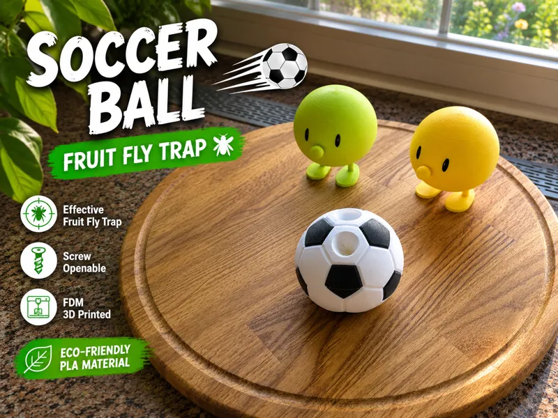 Fruchtfliegenfalle im Fußball-Look