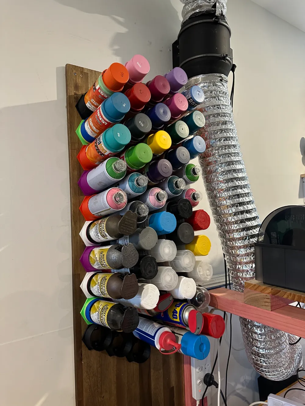 Wall Mounted Spray Paint Can Holder by Ken Daniels MakerWorld