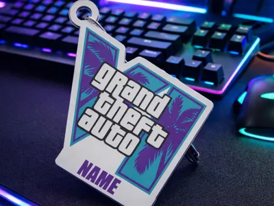 3D Keychain inspired by Grand Theft Auto VI