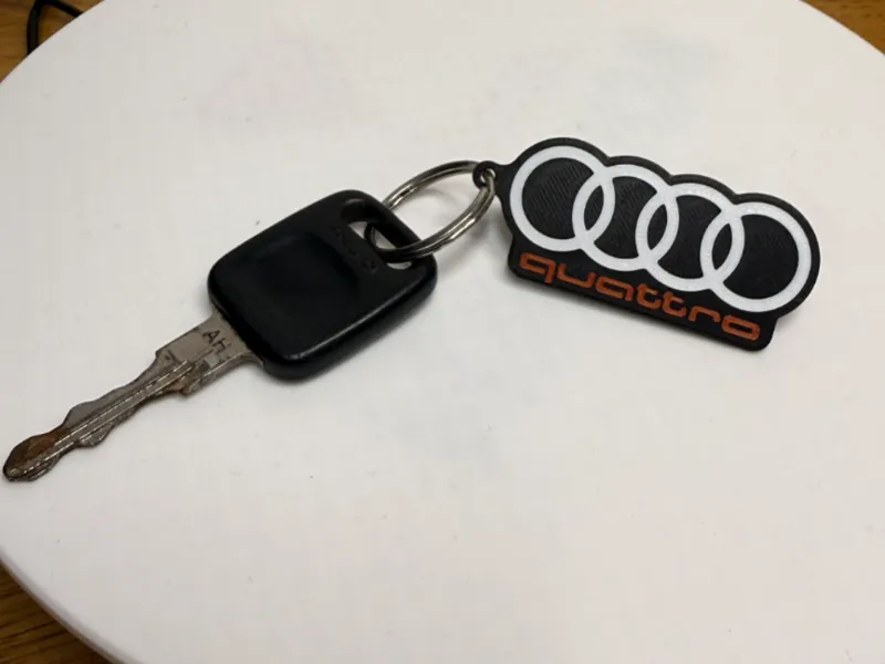 Audi Quattro Logo Keychain