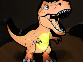3D Printed Dinosaur Lightbox with 0.5m LED Strip