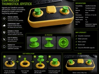 CyberBrick Controller Thumbstick Joystick