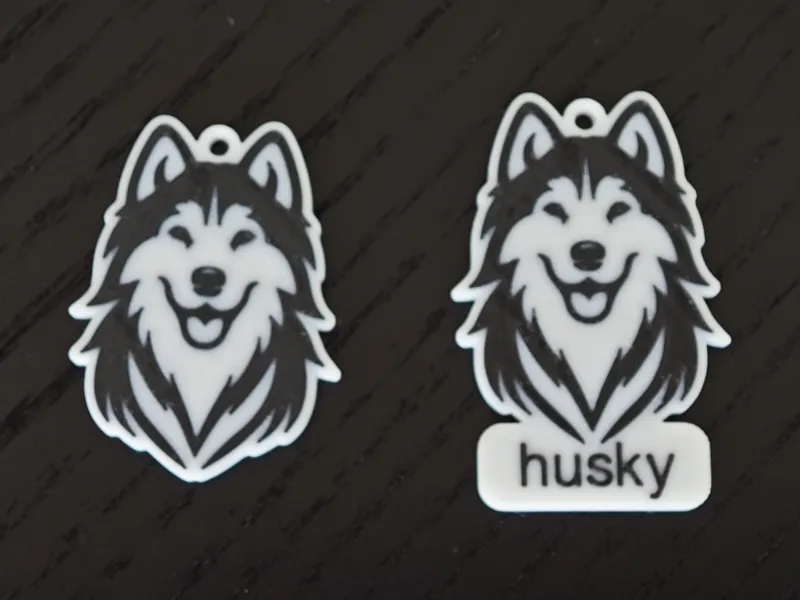 Husky Keychain – Optional Custom Name Tag