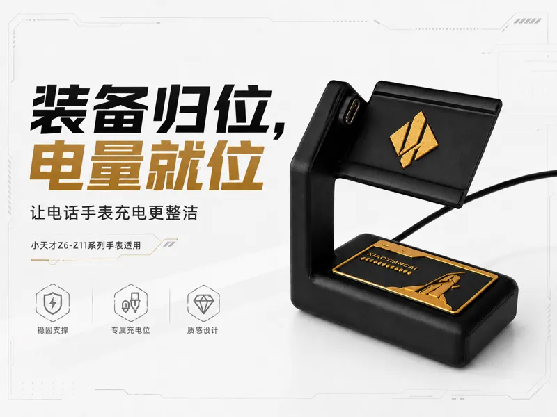 三角洲丨小天才电话手表充电基座丨多次改版完美孔位