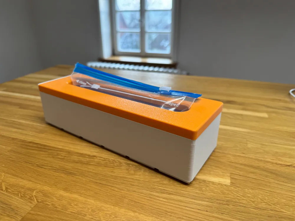 Gridfinity Zip Lock Kitchen Bag Box by JS 3D printing MakerWorld ...