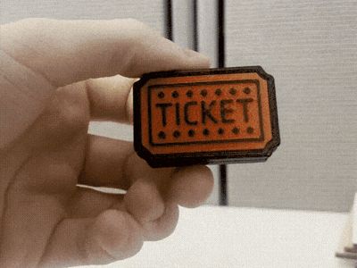 Arcade Ticket Fidget Slider