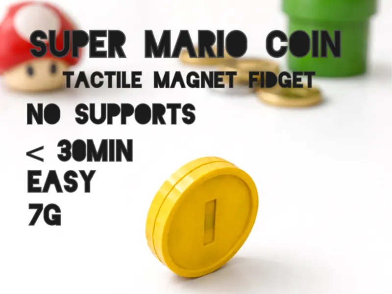 Super Mario Coin - Tactile Magnet Fidget