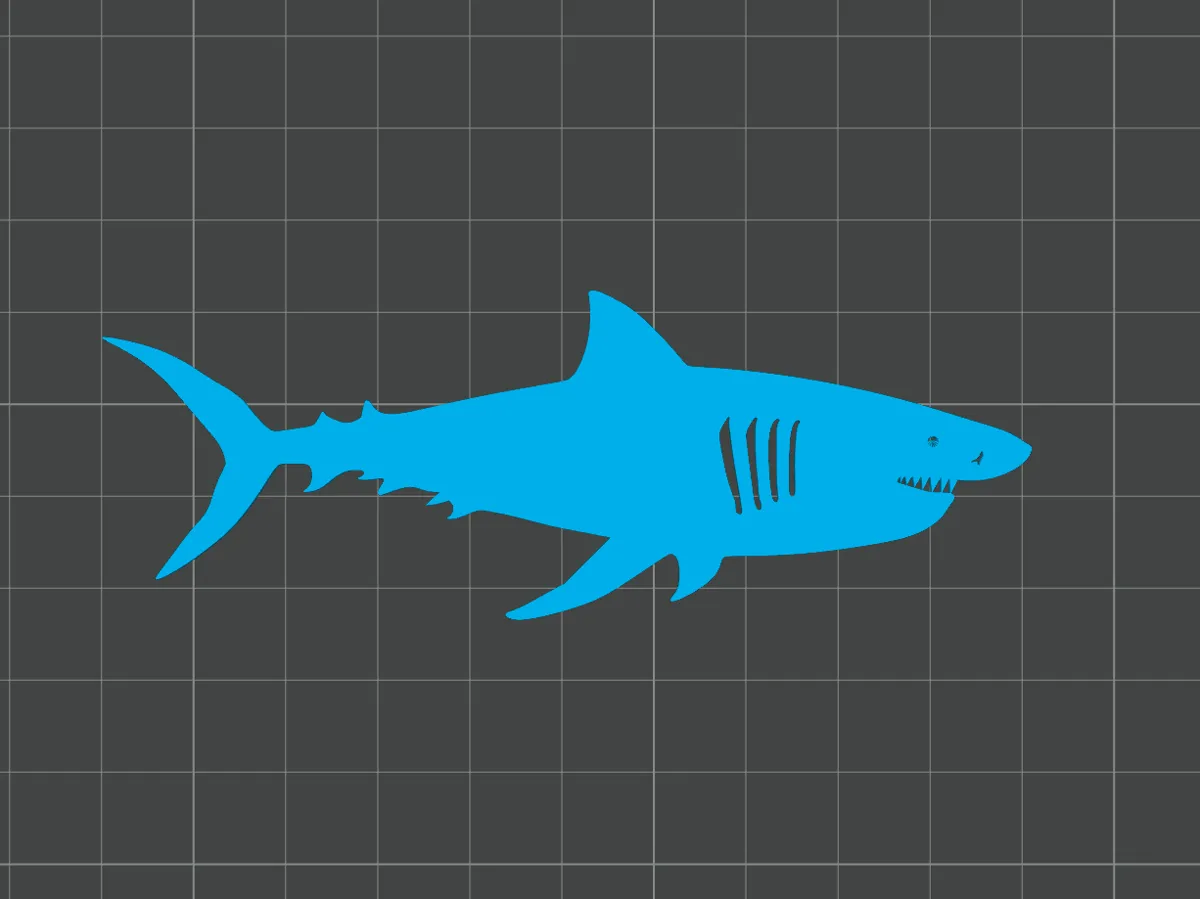 Requin affamé - décoration murale plate