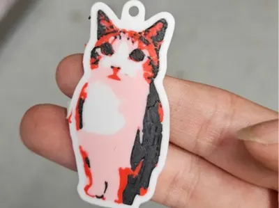cat owl keychain