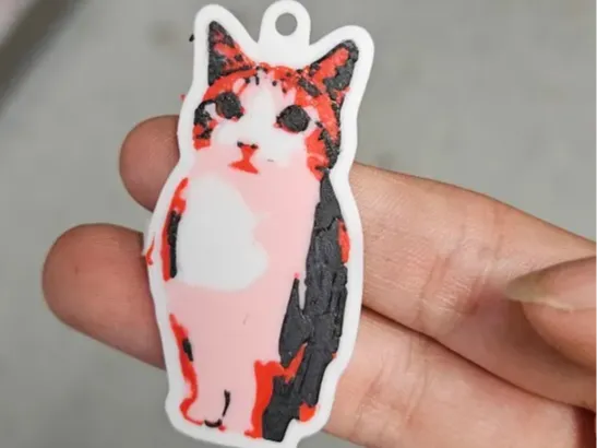 cat owl keychain