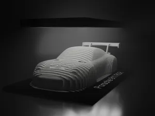 Porsche 911 RSR Layered Sculpture