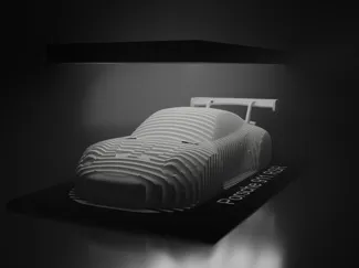 Porsche 911 RSR Layered Sculpture
